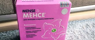 Mense is a medicine for menopause. Instructions for use, composition, contraindications, analogues, price 