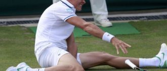 Tennis player&#39;s leg injury